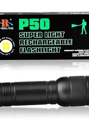 Ручний ліхтар акумуляторний із зумом, від usb, bailong bl-z11-p50