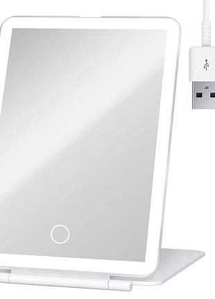 Складное зеркало с подсветкой, от usb, 19,5х13,3см