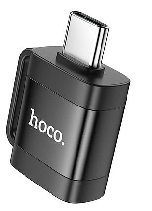Перехідник hoco ua31c otg type-c male to usb female black