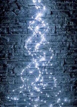 Гірлянда quot; конський хвістquot; 500 led 20 ниток 2.5м холодний білий, 220v ma404white (1ящ.=200шт.)