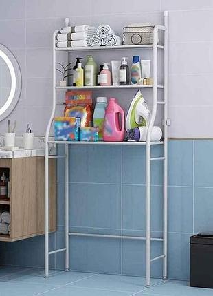 Полка-стеллаж 3яр над стиральной машиной 65*25*155см r94069 белый тм stenson