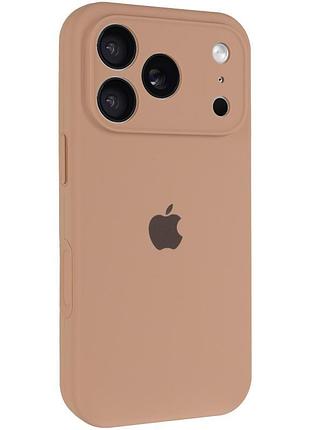 Чехол silicone case full camera protective (aa) для apple iphone 17 pro max (6.9") бежевый / desert gold
