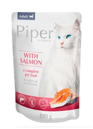Dolina noteci piper cat з лососем для кішок павуч 100 г