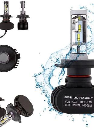 Автомобільна світлодіодна лампа 2 led, 4000lm, 2шт, s1 h4