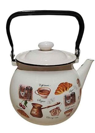 Чайник емальований 3,5л /1 кафе де шері i27130/2 тм idilia