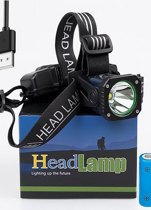 Налобний ліхтар акумуляторний, headlamp 50039