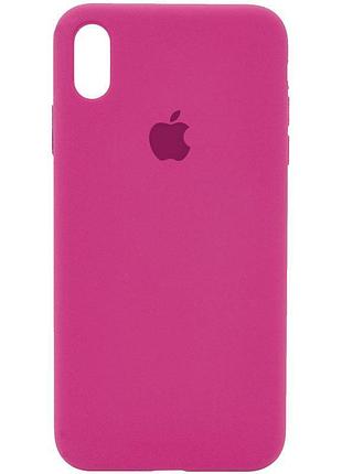 Чехол silicone case full protective (aa) для apple iphone xs max (6.5") малиновый / dragon fruit