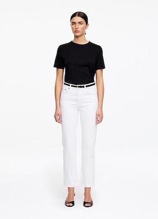 Arket джинсы прямые укороченные белые (cropped w1) eur 31 | 98% органический хлопок, скандинавский стиль