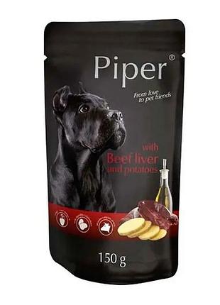 Dolina notice piper dog говяжья печень и картофель 150г