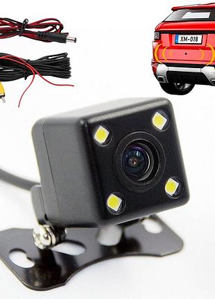 Камера заднего вида на авто с диодной подсветкой 4led