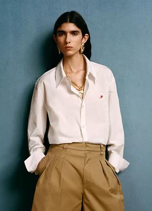 Вышитая поплиновая рубашка willy chavarria x zara