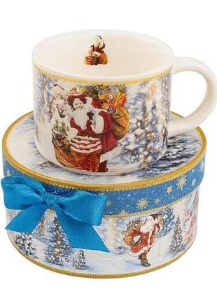 Чашка 280мл с ложкой новогодняя time for gifts r36240 тм stenson