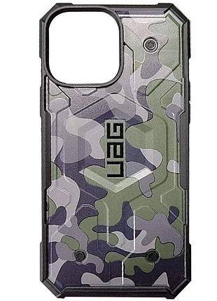 Ударопрочный чехол uag pathfinder with magsafe camo для apple iphone 14 pro max (6.7") зеленый