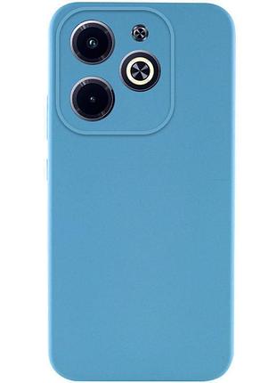 Чохол tpu getman liquid silk full camera для infinix hot 40i блакитний / blue