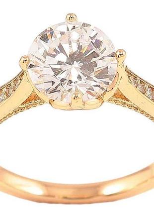 Каблочка позолота 18k «фианит, ø 8мм» (257241) р.18.5 тм xuping