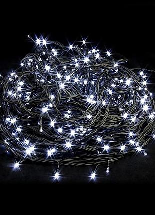 Вулична гірлянда нитка від мережі, 50м, 800 led, холодний білий