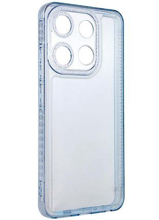 Чехол tpu starfall clear для tecno pop 7 голубой