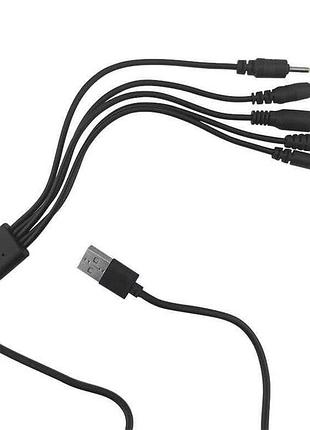 Кабель usb - dc 5в1 5v для зарядки различных быт.приборов dc2.0/2.5/3.5/4.0/5.5 1м тм gerlax