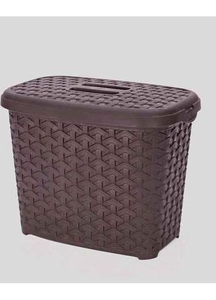 Корзина с крышкой 2,5л 140 x 205 x160мм коричневый тм diomedea