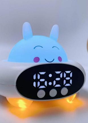 Детские часы настольные с ночником от usb, ts-005