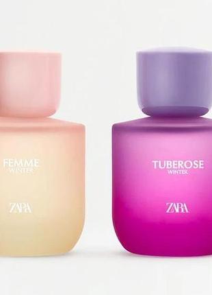 Парфумована вода жіноча tuberose winter edt + femme winter edt 2х90 мл зара zara