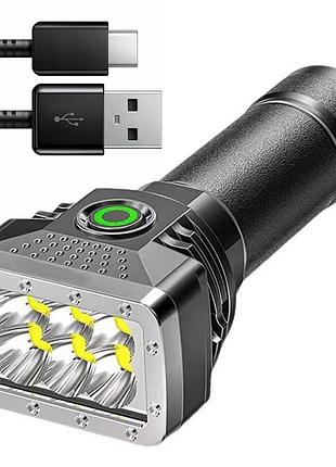 Ручной фонарь аккумуляторный, 4 режима, от usb, ly-001