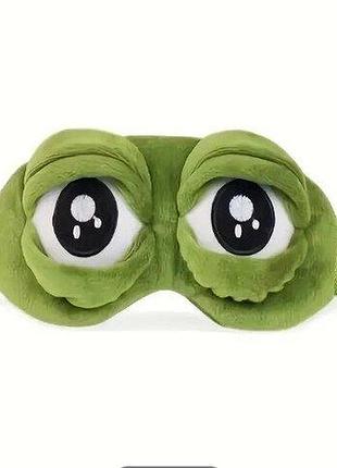Плюшева маска для сну frog ice eye mask. ma689 (1 ящ. = 400 шт.)