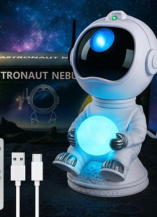 Ночник-проектор звездного неба космонавт, от usb, с пультом