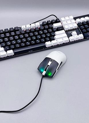 Проводная клавиатура мембранная с подсветкой + мышка rgb usb xstrike x-1011