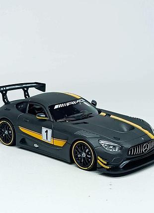Машинка металлическая автосвит ap-1923 mercedes-amg gt3 1:24 - 18 см, открывающиеся двери, резиновые колеса