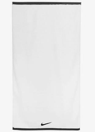 Рушник найк оригінал nike fundamental towel large білий уні 60х120 см n.100.1522.101.lg