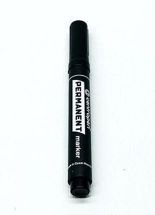 Маркер centropen permanent черный толстый скошенный k8576-7512