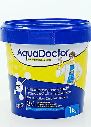 Химия для бассейна aquadoctor обеззараживающее средство медленного действия в таблетках 1 кг mc-t 2052024