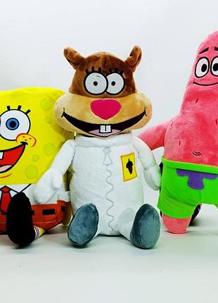 Набор мягких игрушек star toys "спанч боб и друзья" 3 персонажа 6756576-36/23