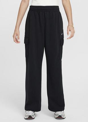 Брюки детские nike g nsw df flc ovrszdpant dnce (fz5550-010) fz5550-010
