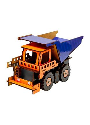 Дерев'яний 3d конструктор самоскид puz-00920, 96 деталей 4