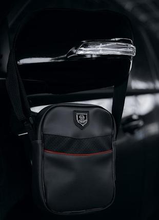 Мужская барсетка phillip plein серая (филипп пляйн) сумка через плече