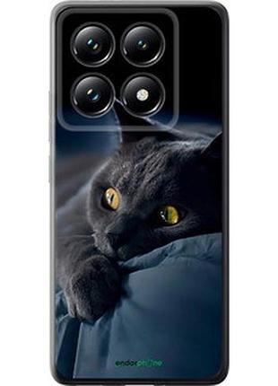 Чохол на xiaomi 14t pro димчастий кіт "825u-3806-2448"