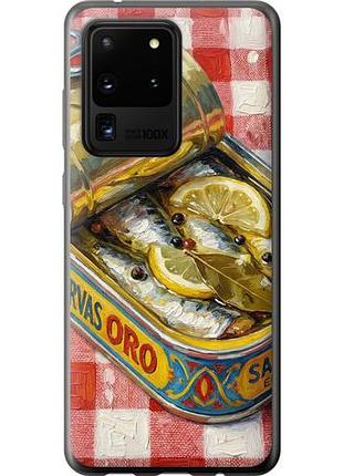 Чехол на samsung galaxy s20 ultra vintage sardine tin phone из силикона fch_0148502