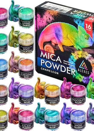 Перламутровый пигмент хамелеон chameleon mica powder hm-001, 16 цветов