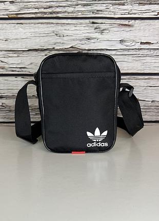 Барсетка adidas/ чоловіча спортивна сумка через плече адидас / сумка adidas чорного кольору
