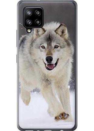 Чехол на samsung galaxy a42 a426b бегущий волк из силикона fch_0014139