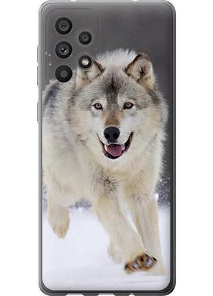 Чехол на samsung galaxy a73 a736b бегущий волк из силикона fch_0014099