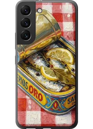 Чехол на samsung galaxy s22 vintage sardine tin phone из силикона fch_0148507