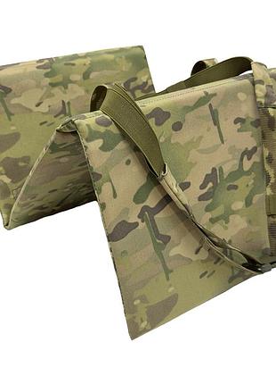 Каремат п'ятиточка розкладний cordura мультикам 36 см * 97 см * 10 мм на чотири секції melgo