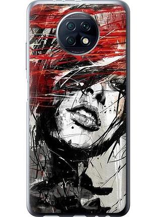 Чехол на xiaomi redmi note 9t лицо девушки из силикона fch_0058068