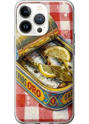 Чехол на iphone 13 pro vintage sardine tin phone из силикона fch_0148516