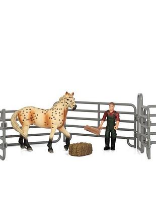 Детский игрушечный набор "ферма" q9899-x3_1 лошадь с забором
