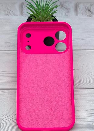 Чехол silicone case box для apple iphone 17 pro max бампер с микрофиброй розовый (без лого) 2