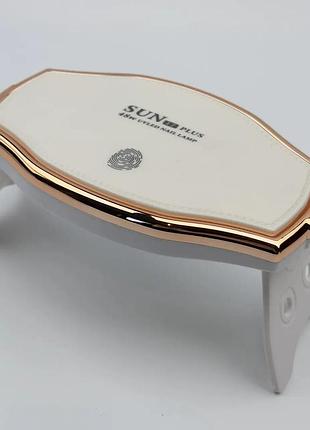 Міні uv/led лампа sun 17 plus для сушіння нігтів на usb складна сенсорна для манікюру та педикюру 48 вт білий